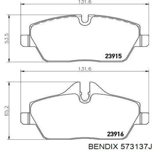 Купити 573137J Jurid/Bendix Колодки гальмівні передні, дискові
