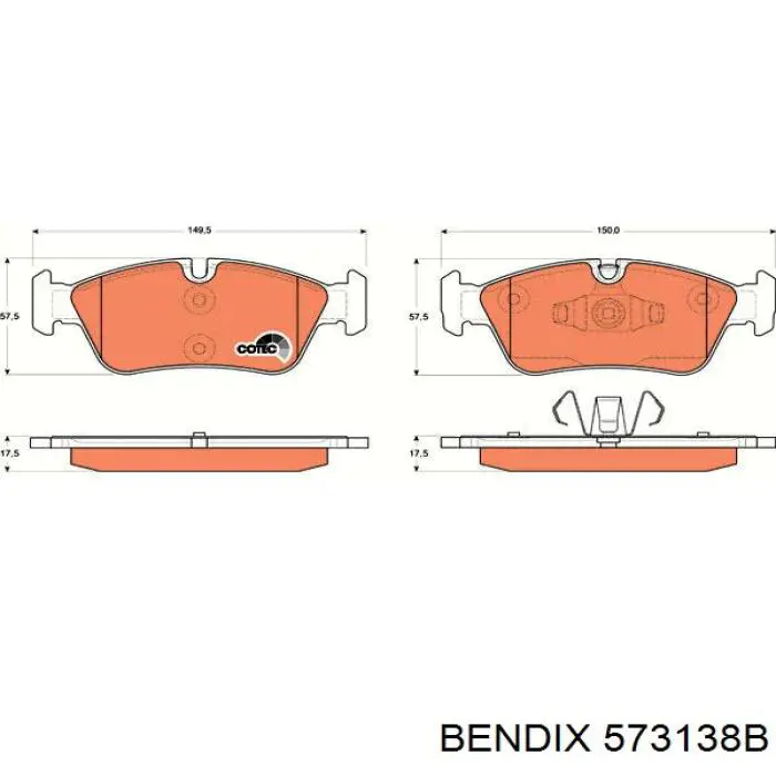 Тормозні колодки Jurid/Bendix 573138B
