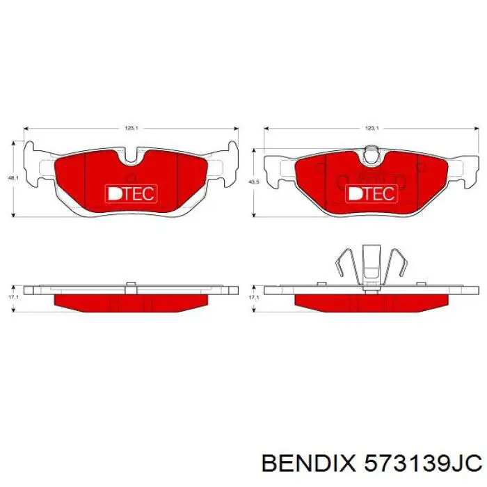 Купити 573139JC Jurid/Bendix Задні колодки