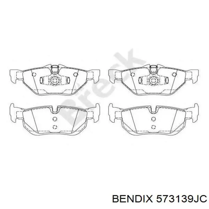 Задні гальмівні колодки 573139JC Jurid/Bendix