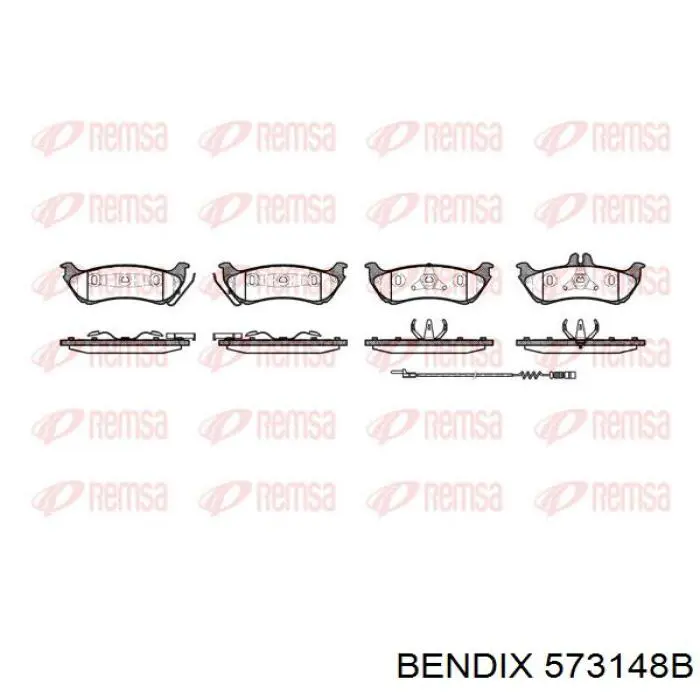 Задні гальмівні колодки Jurid/Bendix 573148B ціна, від 27.93 USD