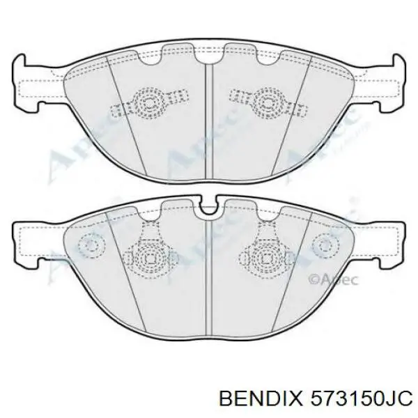 Тормозні колодки Jurid/Bendix 573150JC
