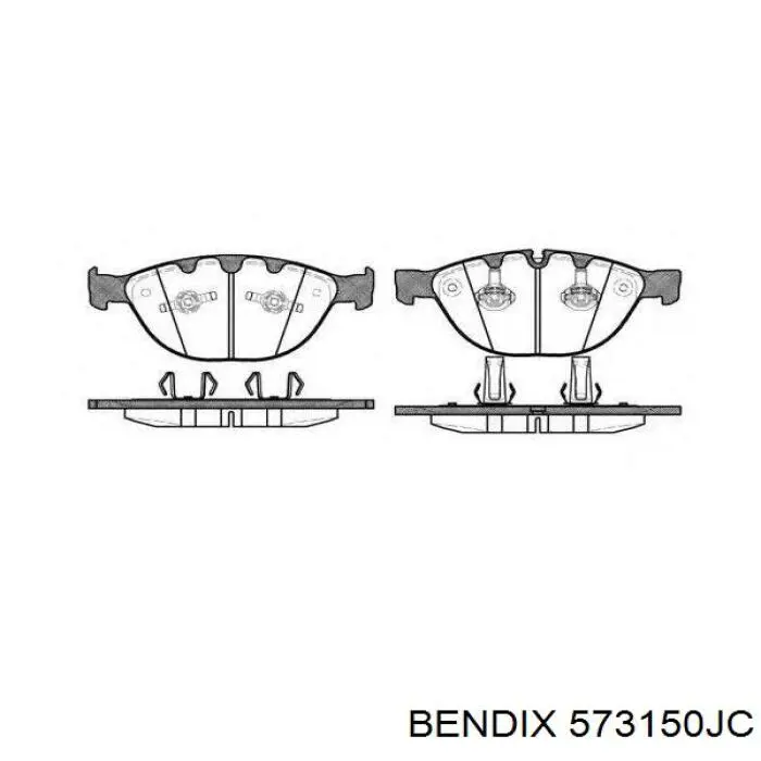 Гальмівні колодки Jurid/Bendix 573150JC ціна, від 66.47 USD