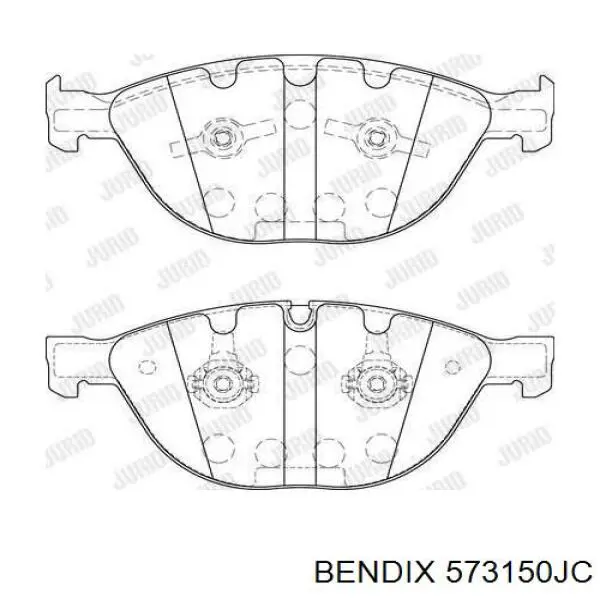 Купити 573150JC Jurid/Bendix Колодки гальмівні передні, дискові
