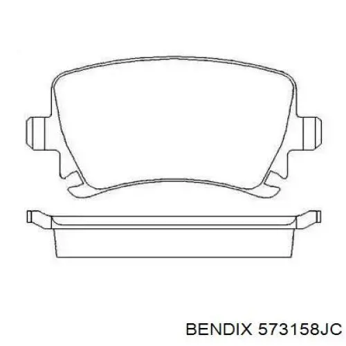 Задні гальмівні колодки 573158JC Jurid/Bendix