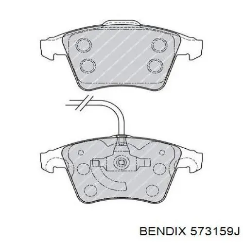 Передні тормозні колодки 573159J Jurid/Bendix