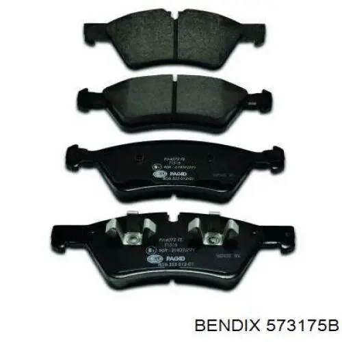 573175B Jurid/Bendix Передні гальмівні колодки