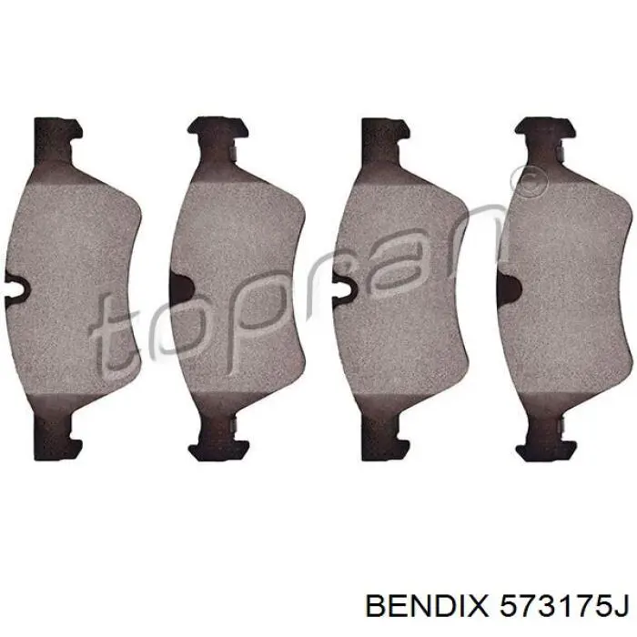 Передні тормозні колодки 573175J Jurid/Bendix