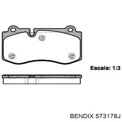 Передні тормозні колодки 573178J Jurid/Bendix
