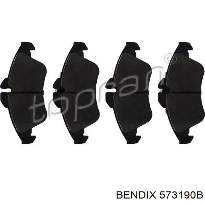 Передні тормозні колодки 573190B Jurid/Bendix
