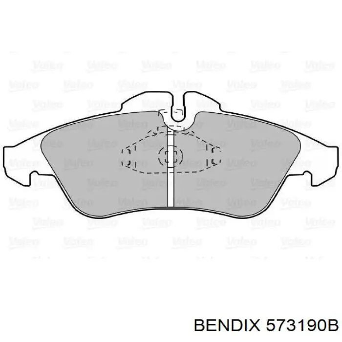 573190B Jurid/Bendix Передні гальмівні колодки