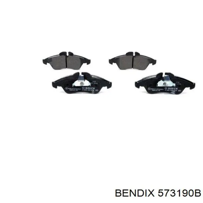 573190B Jurid/Bendix Передні гальмівні колодки