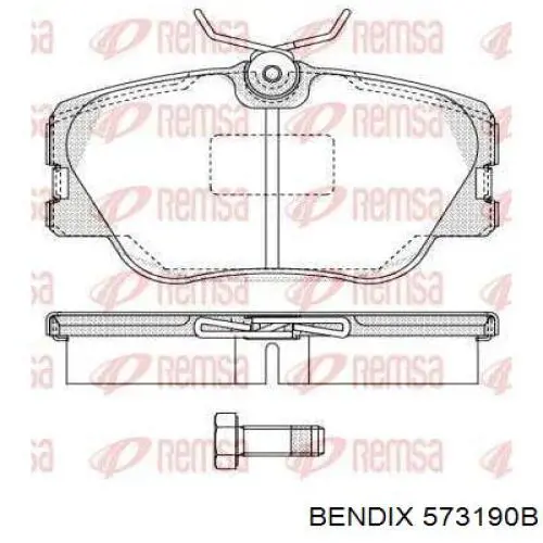 Гальмівні колодки Jurid/Bendix 573190B ціна, від 19.81 USD