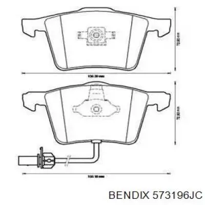 573196JC Jurid/Bendix Передні гальмівні колодки