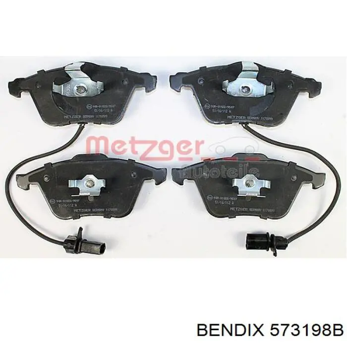 Передні тормозні колодки 573198B Jurid/Bendix