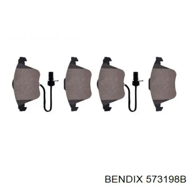 Передні тормозні колодки 573198B Jurid/Bendix