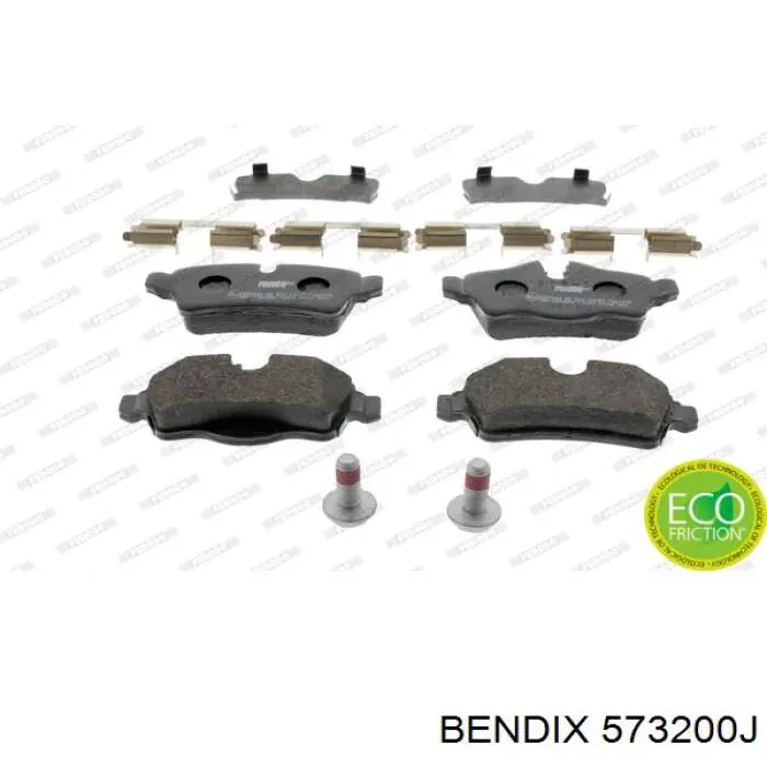 573200J Jurid/Bendix Колодки гальмівні задні, дискові