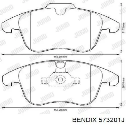 Тормозні колодки Jurid/Bendix 573201J