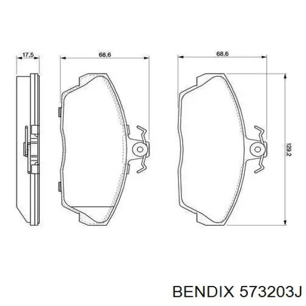 Тормозні колодки Jurid/Bendix 573203J
