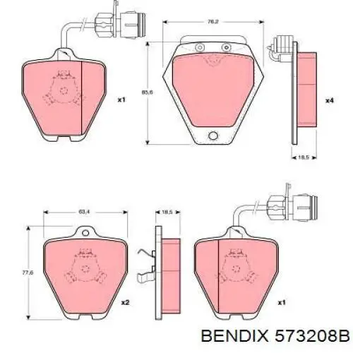Купити 573208B Jurid/Bendix Колодки гальмівні передні, дискові