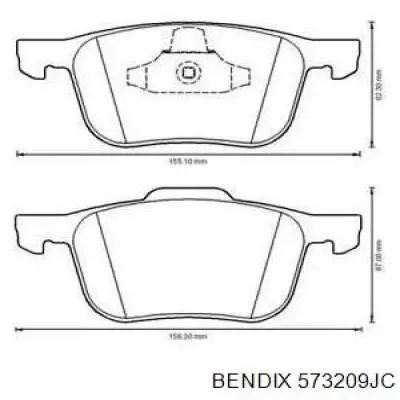 Гальмівні колодки Jurid/Bendix 573209JC ціна, від 19.42 USD