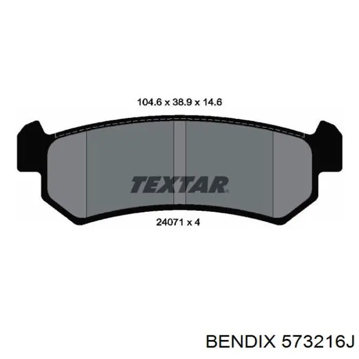 Задні гальмівні колодки Jurid/Bendix 573216J ціна, від 10.15 USD