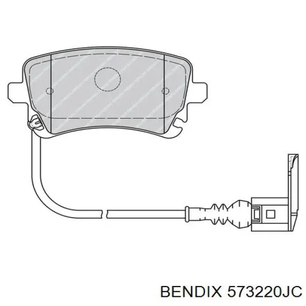 Задні дискові колодки Jurid/Bendix 573220JC