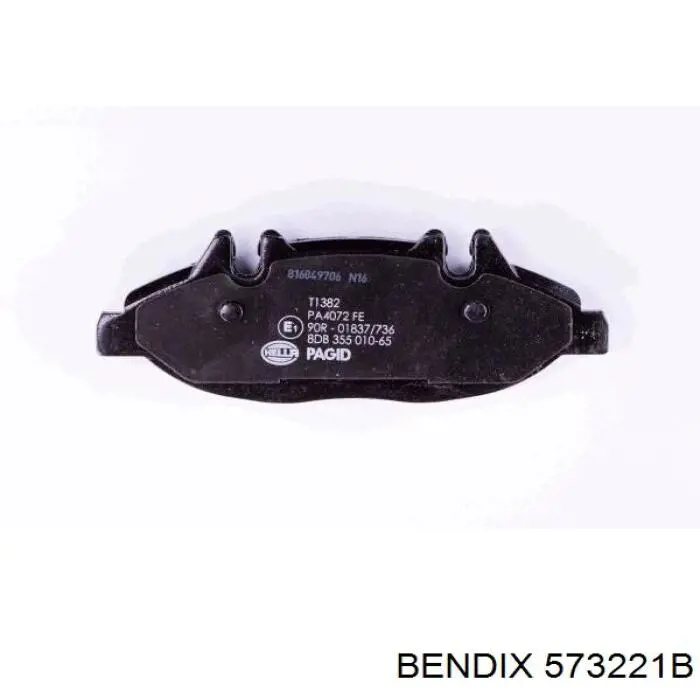 573221B Jurid/Bendix колодки гальмівні передні, дискові