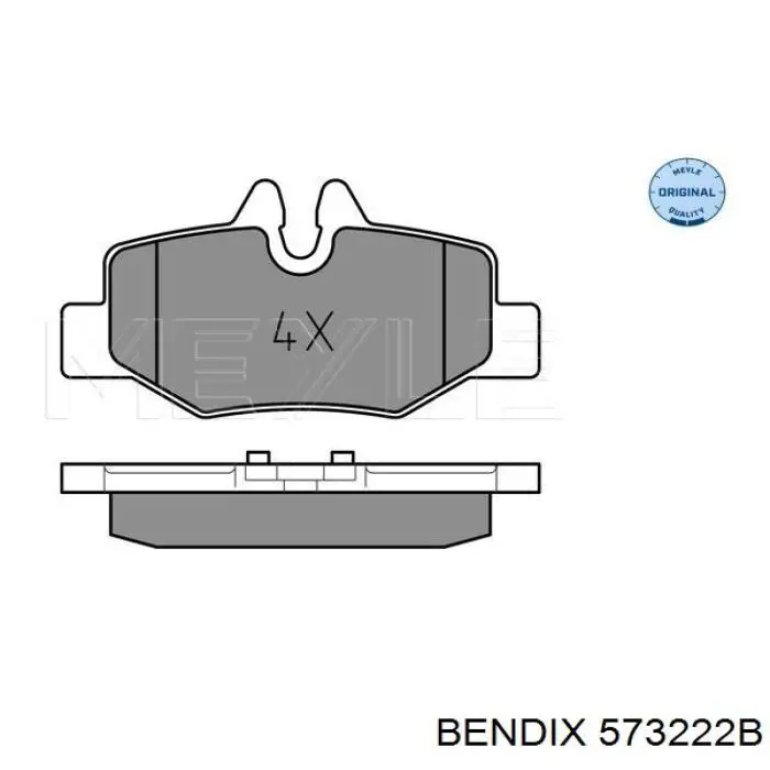 573222B Jurid/Bendix Колодки гальмівні задні, дискові