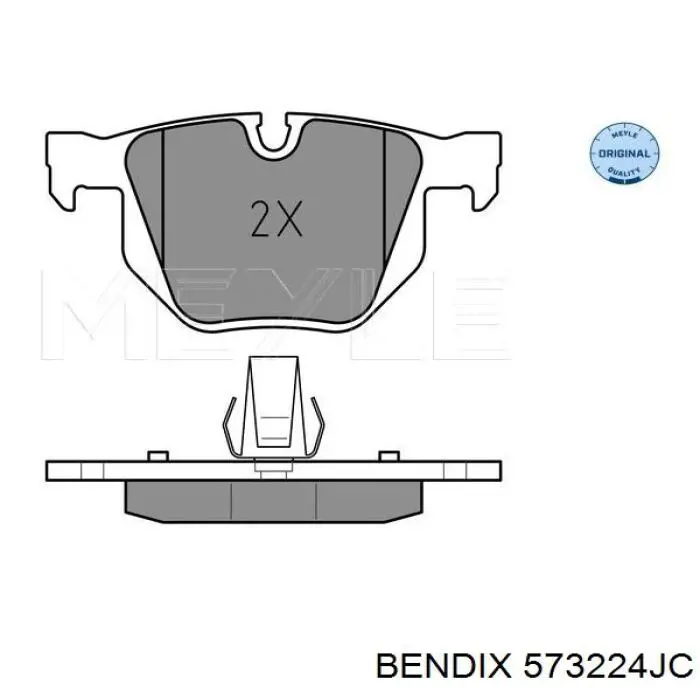 573224JC Jurid/Bendix Колодки гальмівні задні, дискові