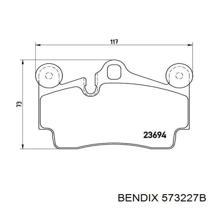 573227B Jurid/Bendix Колодки гальмівні задні, дискові