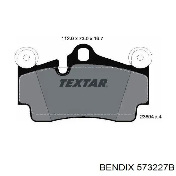 Задні гальмівні колодки Jurid/Bendix 573227B ціна, від 31.14 USD