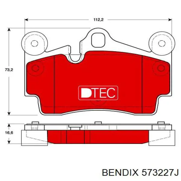 Задні дискові колодки Jurid/Bendix 573227J