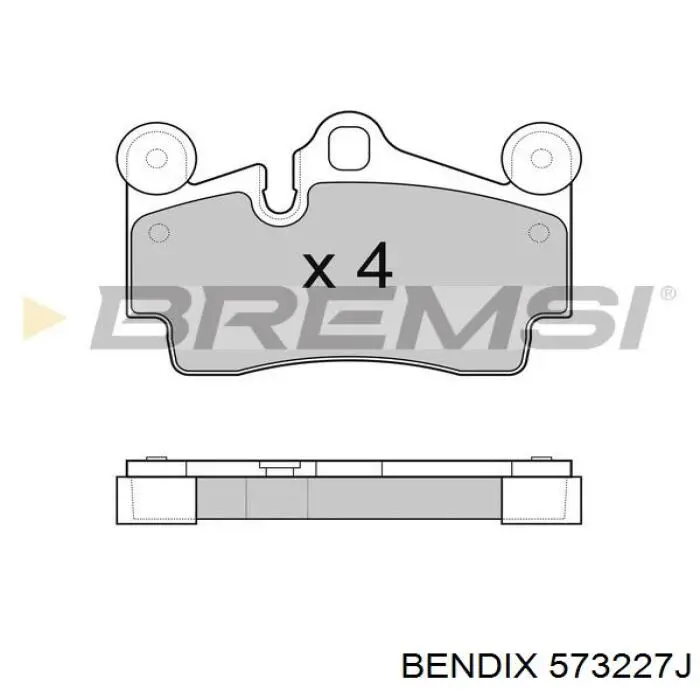 573227J Jurid/Bendix Колодки гальмівні задні, дискові