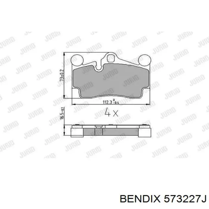 Купити 573227J Jurid/Bendix Задні колодки
