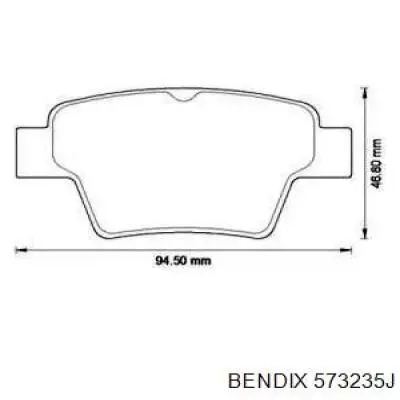 Задні гальмівні колодки Jurid/Bendix 573235J ціна, від 15.50 USD