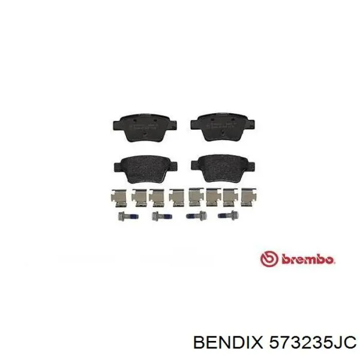 Задні гальмівні колодки 573235JC Jurid/Bendix