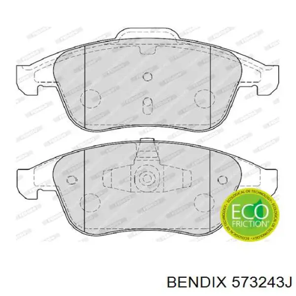 573243J Jurid/Bendix Передні гальмівні колодки