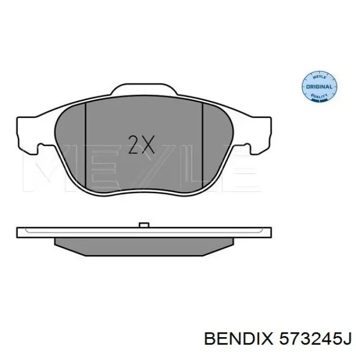 573245J Jurid/Bendix колодки гальмівні передні, дискові