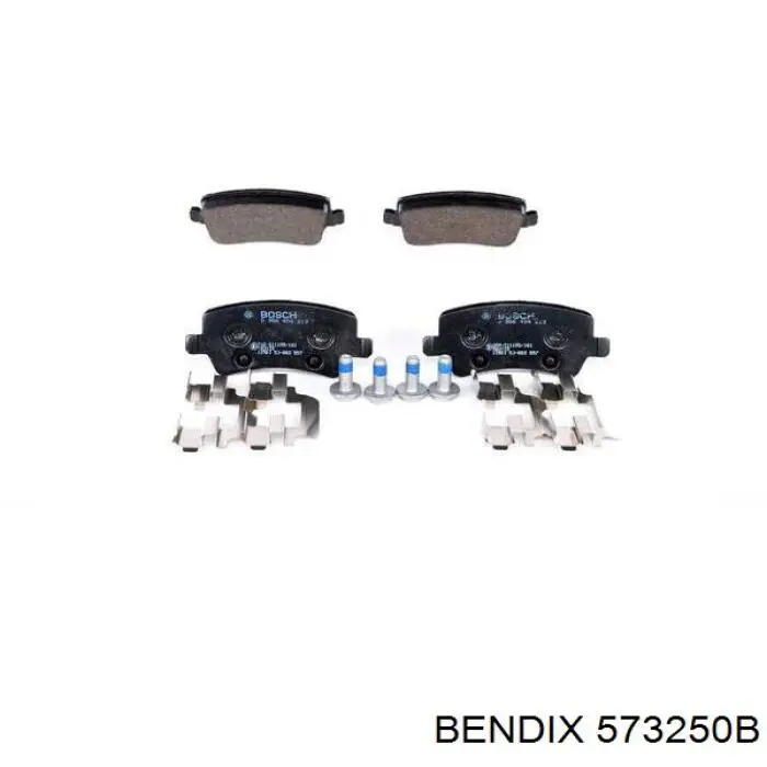 573250B Jurid/Bendix колодки гальмові задні, дискові