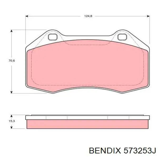 Тормозні колодки Jurid/Bendix 573253J
