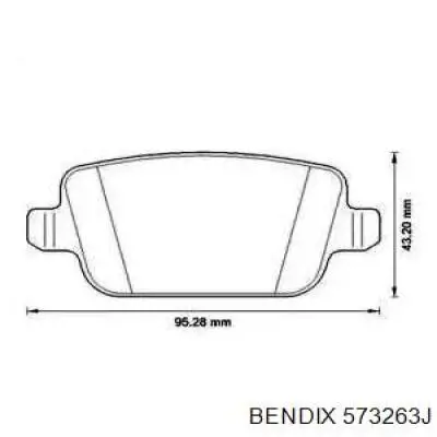 Задні гальмівні колодки Jurid/Bendix 573263J ціна, від 27.42 USD
