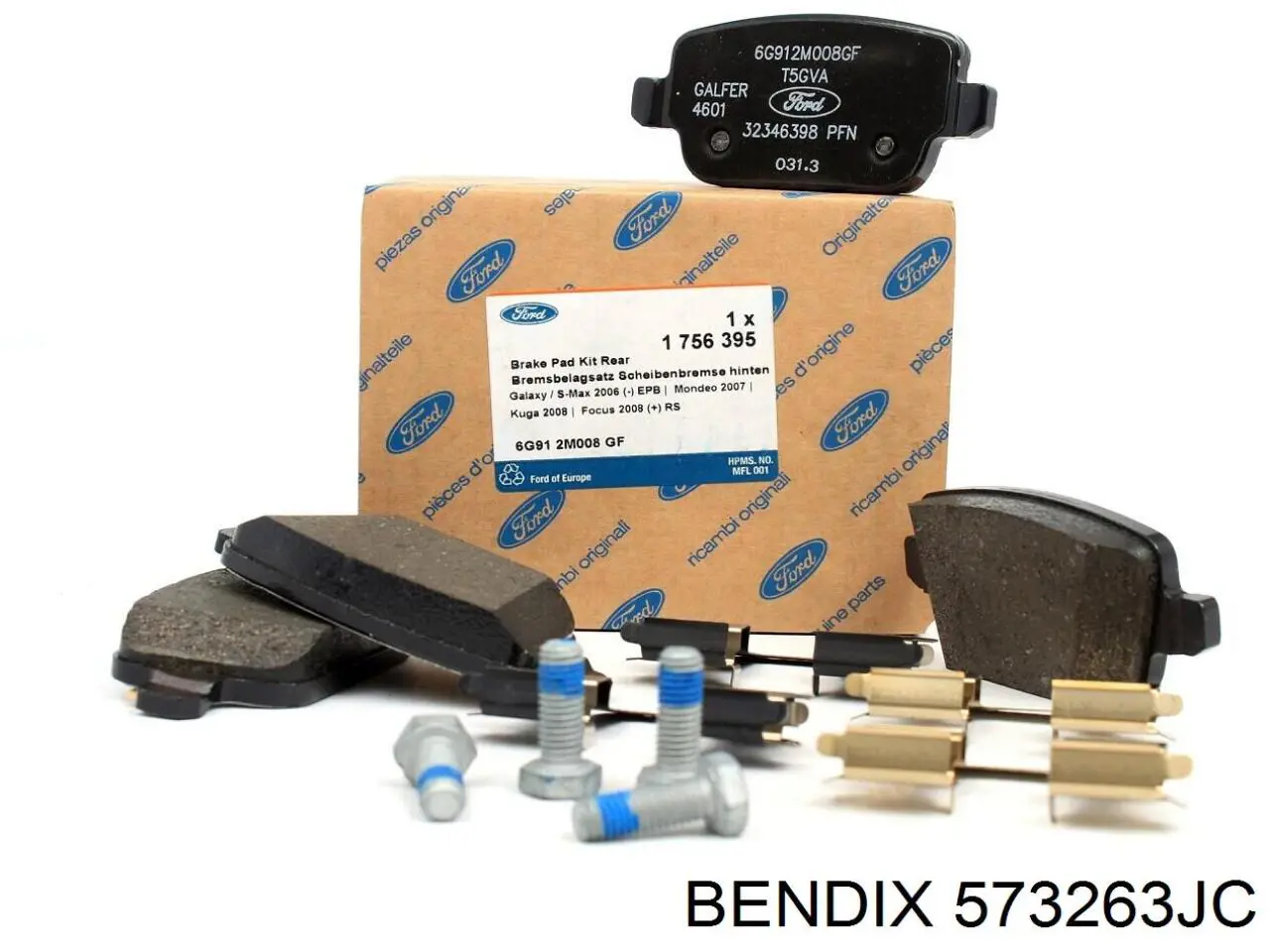 Задні дискові колодки Jurid/Bendix 573263JC