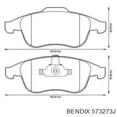 Гальмівні колодки Jurid/Bendix 573273J ціна, від 27.64 USD