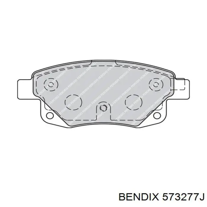 573277J Jurid/Bendix Колодки гальмівні задні, дискові