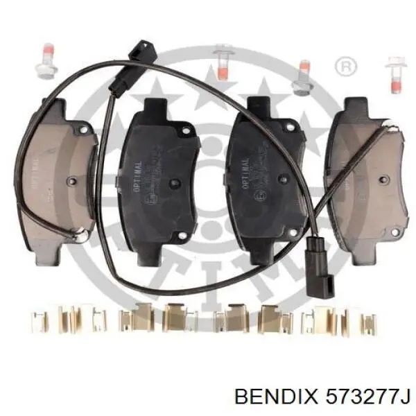 Задні гальмівні колодки 573277J Jurid/Bendix