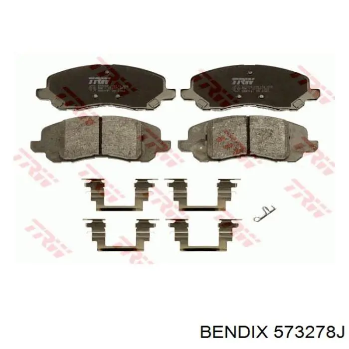 Передні тормозні колодки 573278J Jurid/Bendix