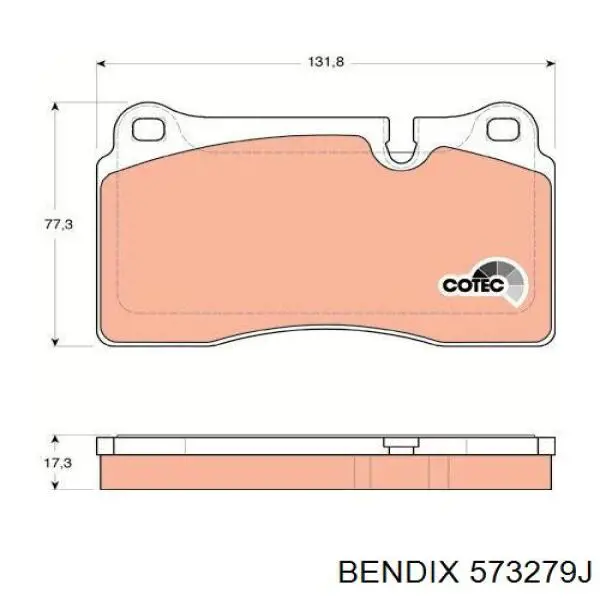 Купити 573279J Jurid/Bendix Колодки гальмівні передні, дискові
