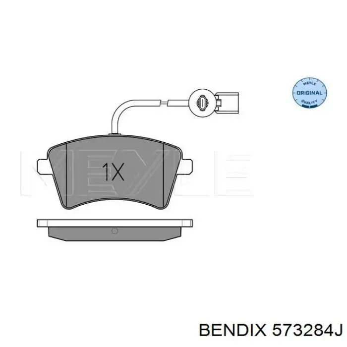 Тормозні колодки Jurid/Bendix 573284J