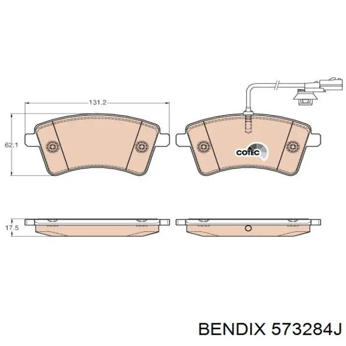 Купити 573284J Jurid/Bendix Колодки гальмівні передні, дискові